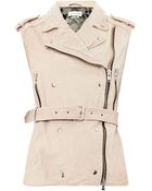 Etoile Isabel Marant Bracken Sleeveless Leather Biker Jacket - Lyst