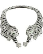 Roberto Cavalli Tiger Necklace W/Crystals - Lyst