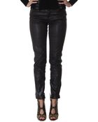 Just Cavalli Skinny Coated Cotton Jeans - Lyst