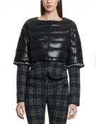 Patrizia Pepe Real Ultralight Down Coat With Embroidery - Lyst