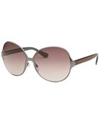 Tod's Women'S Butterfly Gunmetal Sunglasses - Lyst