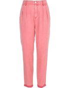 River Island Pink Casual Peg Leg Trousers - Lyst