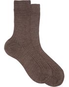 Maria La Rosa Cashmere-Silk Midi Socks - Lyst