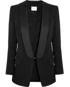 Balmain Silk-Trimmed Wool Blazer - Lyst