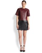 T By Alexander Wang Paneled Leather Top - Lyst