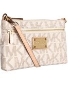 MICHAEL Michael Kors Monogram Pvc Large Wristlet - Lyst