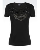 Armani Jeans T-Shirt In Stretch Cotton Jersey - Lyst