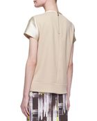 Kate Spade Shortsleeve Beaded Front Blouse - Lyst