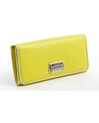 Longchamp Lemon Leather Flap Front Continental Wallet - Lyst