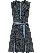 Suno Printed Washed-Silk Mini Dress - Lyst