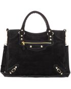 Balenciaga Giant 12 Velo Suede Tote - Lyst