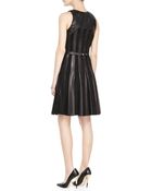 Jason Wu Combo Leather Suede Paneled Dress - Lyst