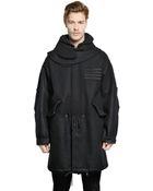 Givenchy Hooded Usa Flag Wool Long Coat - Lyst