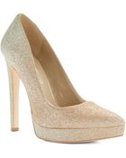 BCBGMAXAZRIA Gami Glitter Platform Stilettos - Lyst