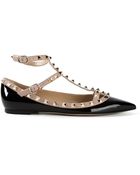 Valentino Rockstud Ballerinas - Lyst