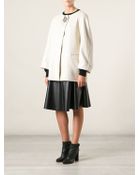 Ermanno Scervino Embellished Button Fastening Coat - Lyst