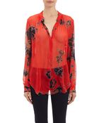 Raquel Allegra Tie-Dye Chiffon Blouse - Lyst
