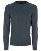 Paul Smith Petrol Blue Alpaca-Blend Basket Knit Sweater - Lyst