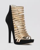 Michael Michael Kors Open Toe Caged Platform Evening Sandals - Cameron High Heel - Lyst