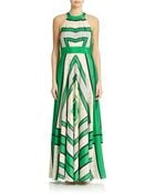 Eliza J Geometric Halter Maxi Dress - Lyst