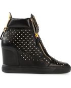 Giuseppe Zanotti Concealed Wedge Heel Hi-Top Sneakers - Lyst