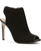 Ann Taylor Stacee Suede Peeptoe Shooties - Lyst