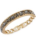 Kenneth Cole Goldtone Crystal Accent Id Bracelet - Lyst