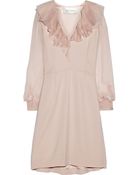 Valentino Ruffled Stretch-Crepe Dress - Lyst