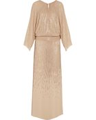 Roberto Cavalli Beaded Silk-Georgette Kaftan-Style Gown - Lyst