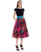 Theia Floral Dress - Lyst