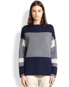 Vince Woolcashmere Intarsia Colorblock Sweater - Lyst