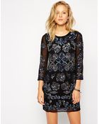 Needle & Thread Empress Long Sleeve Mini Dress - Lyst