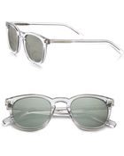 Saint Laurent Round Acetate Mirrored Sunglasses - Lyst