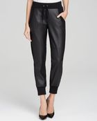 Velvet By Graham & Spencer Sweatpants - Faux Leather Combo - Lyst