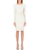 Elie Saab Embroidered Crepe Dress Jasmine - Lyst