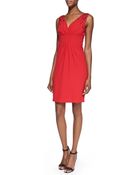 Ml Monique Lhuillier Embellished V-Neck Cocktail Dress - Lyst