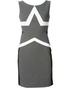 Diane von Furstenberg Fitted Star Motif Dress - Lyst