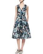 Erdem Floral-Print Fit-And-Flare Dress - Lyst