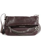 Jimmy Choo Biker Patent Leather Shoulder Bag - Lyst