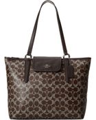 Coach Signature Coated Canvas Ward Tote - Lyst
