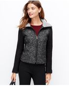 Ann Taylor Petite Colorblock Funnel Neck Jacket - Lyst