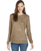Rachel Zoe Gold Textured Knit Layered Sweater - Lyst