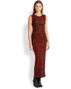 Jean Paul Gaultier Tulle Tiger Maxi Dress - Lyst