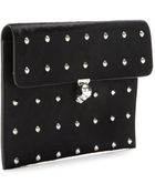 Alexander McQueen Embellished Calf-Hair Clutch - Lyst