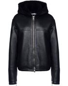 Jil Sander Leather Outerwear - Lyst