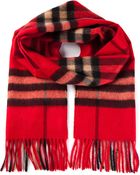 Burberry Bright Vermillion Check Scarf - Lyst