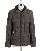 Calvin Klein Zip Up Puffer Coat - Lyst