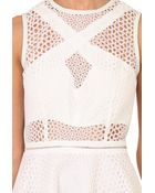 Yigal Azrouel Optic Eyelet Dress - Lyst
