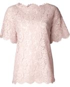 Valentino Floral Lace Blouse - Lyst