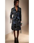 Burberry Fringed Whipstitch Trench Coat - Lyst